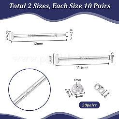 925 Sterling Silver Flat Pad Stud Earring Findings&nbsp;STER-PH0002-76