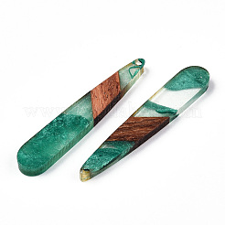 Transparent Resin & Walnut Wood Big Pendants&nbsp;X-RESI-ZX017-26
