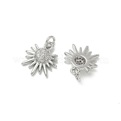 SHEGRACE Brass Micro Pave Cubic Zirconia Pendants&nbsp;XGRQ3D154-467P