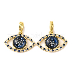 Rack Plating Brass Micro Pave Cubic Zirconia Pendant&nbsp;KK-H486-20G