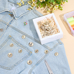 30Pcs 2 Styles Alloy Buttons&nbsp;BUTT-AR0001-20