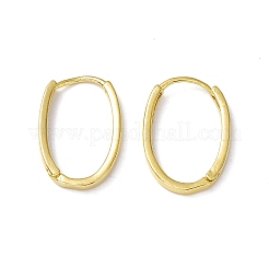 Brass Oval Hinged Hoop Earrings for Men Women&nbsp;KK-A172-35G