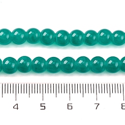 Baking Paint Imitation Jade Glass Round Bead Strands&nbsp;DGLA-XCP0001-22