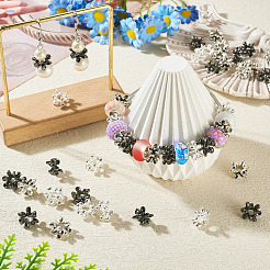 30Pcs 3 Styles Flower Tibetan Style Alloy European Beads&nbsp;FIND-TA0010-83