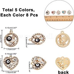 40Pcs 10 Style Rack Alloy Enamel Pendants&nbsp;ENAM-NB0001-65