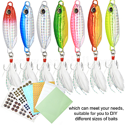 20 Sheets 12 Styles PVC Plastic Fishing Lures Sticker&nbsp;DIY-FG0003-01