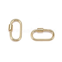 Brass Screw Carabiner Lock Charms&nbsp;KK-T047-07G
