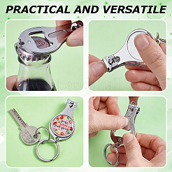 60Pcs Carbon Steel & Resin Nail Clipper Keychain&nbsp;MRMJ-WA0001-10B
