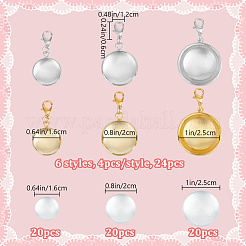 24Pcs 6 Styles Iron Pendant Decorations&nbsp;HJEW-DR00108