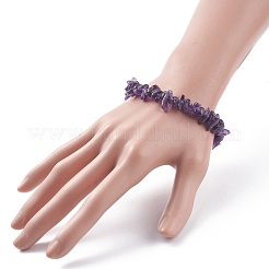 Natural Amethyst Chips Beaded Jewelry Set&nbsp;SJEW-JS01232-03
