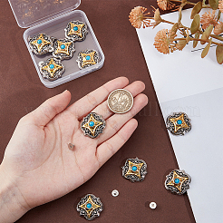 10Pcs Antique Silver Alloy Decorative Rivets&nbsp;BUTT-GF0004-22A