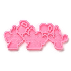 Fitness Theme Silicone Keychain Pendant Molds&nbsp;LS-AJEW-M221-05