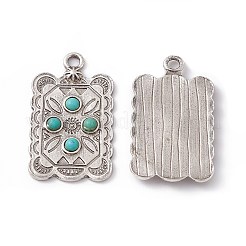 Synthetic Turquoise Pendants&nbsp;LS-PALLOY-D013-08AS