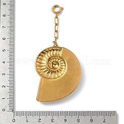 304 Stainless Steel Acrylic Conch Pendant Decorations&nbsp;STAS-K308-09G