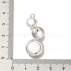 304 Stainless Steel Cabochon Settings for Enamel&nbsp;STAS-U031-04P