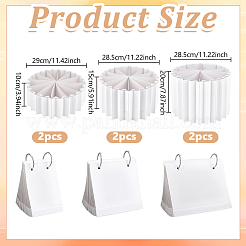 6 Bags 3 Styles Foldable Paper Columns Display Pedestals for Cake&nbsp;AJEW-UN0005-59
