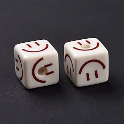 Opaque Printed Acrylic Beads&nbsp;MACR-C007-01L