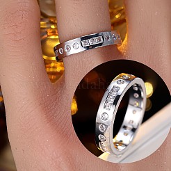 Brass Pave Clear Cubic Zirconia Finger Rings for Women&nbsp;WG988A2-02
