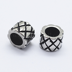 316 Surgical Stainless Steel European Beads&nbsp;STAS-O102-01AS