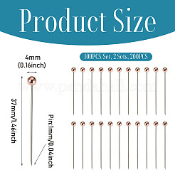2 Sets Stainless Steel Ball Positioning Head Pins&nbsp;FIND-TA0009-26RG