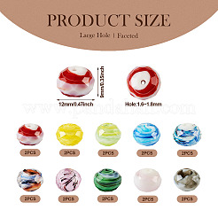 20Pcs 10 Colors Handmade Lampwork Beads&nbsp;LAMP-TA0001-21