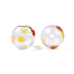 Transparent Handmade Blown Glass Globe Beads&nbsp;GLAA-T012-17B