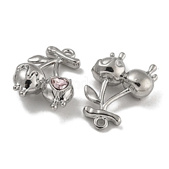 Rack Plating Alloy Rhinestone Pendants&nbsp;PALLOY-F312-19P