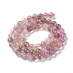 Natural Purple Rutilated Quartz Beads Strands&nbsp;G-M427-A01-01