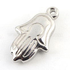 Tarnish Resistant Hamsa Hand/Hand of Fatima/Hand of Miriam 201 Stainless Steel Pendants&nbsp;STAS-Q192-62