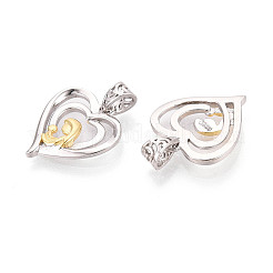 Mother's Day 925 Sterling Silver Heart with Mom and Bagy Pendants&nbsp;STER-N016-104PG