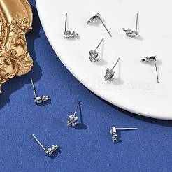 SHEGRACE Brass Micro Pave Cubic Zirconia Stud Earrings&nbsp;XGRQ4N571-707P