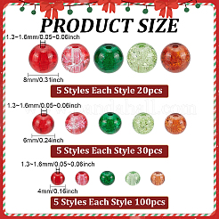 750Pcs 5 Colors Spray Painted Crackle Glass Beads&nbsp;CCG-ME0001-01