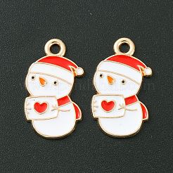 Christmas Alloy Enamel Pendants&nbsp;ENAM-D047-07G-03