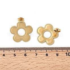 304 Stainless Steel Flower Stud Earrings&nbsp;LS-EJEW-F398-02G