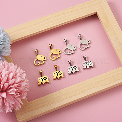 8Pcs 4 Styles 304 Stainless Steel Pendants&nbsp;STAS-TA0001-36
