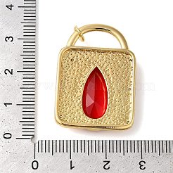 Lock Rack Plating Brass Pendants&nbsp;KK-U022-09