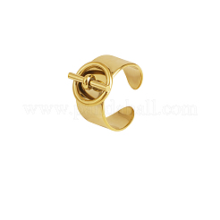 304 Stainless Steel Adjustable Open Cuff Rings for Women&nbsp;OO8919-1
