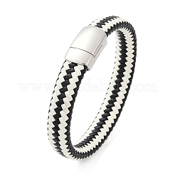 Braided Microfiber Leather Cord Bracelets for Wome Men&nbsp;BJEW-D304-07P-02