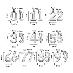 100Pcs 10 Style 201 Stainless Steel Charms&nbsp;STAS-CJ0001-232
