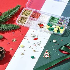 DIY Christmas Alloy Enamel & Acrylic & Glass Beads Bracelets Jewelry Making Kits&nbsp;DIY-FS0007-03