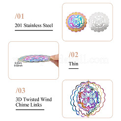 2Pcs 2 Colors 201 Stainless Steel Connector Charms/Links&nbsp;STAS-TA0005-57