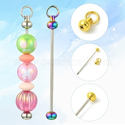 8Pcs 4 Colors Iron Bar Beadable Keychain for Jewelry Making DIY Crafts&nbsp;FIND-YW0005-17