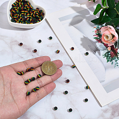200Pcs Opaque Resin Stripe Beads&nbsp;RESI-SP0001-54A