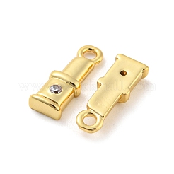 Rack Plating Brass Micro Pave Cubic Zirconia Charms&nbsp;KK-C038-06G