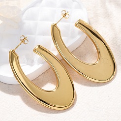 Oval 304 Stainless Steel Stud Earrings&nbsp;EJEW-A125-26G