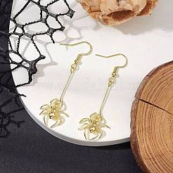 Halloween Spider Brass Dangle Earrings&nbsp;EJEW-JE05859