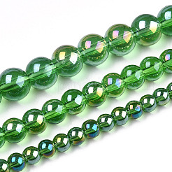 Electroplate Transparent Glass Beads Strands&nbsp;GLAA-T032-T4mm-AB07