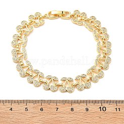 Cherry Brass Micro Pave Cubic Zirconia Chain Bracelets&nbsp;BJEW-L703-01B-G