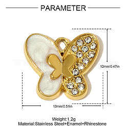 304 Stainless Steel Enamel Pendants&nbsp;STAS-OY005-38G