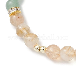 3Pcs Natural Mixed Gemstone and Shell Pearl Round Beads Stretch Bracelets for Women&nbsp;BJEW-JB12229